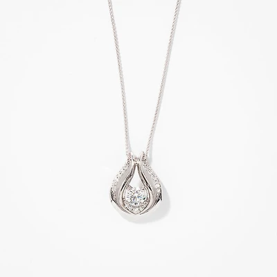 Lumina Ideal Cut Diamond 18K Pendant in White Gold (0.53ct tw)