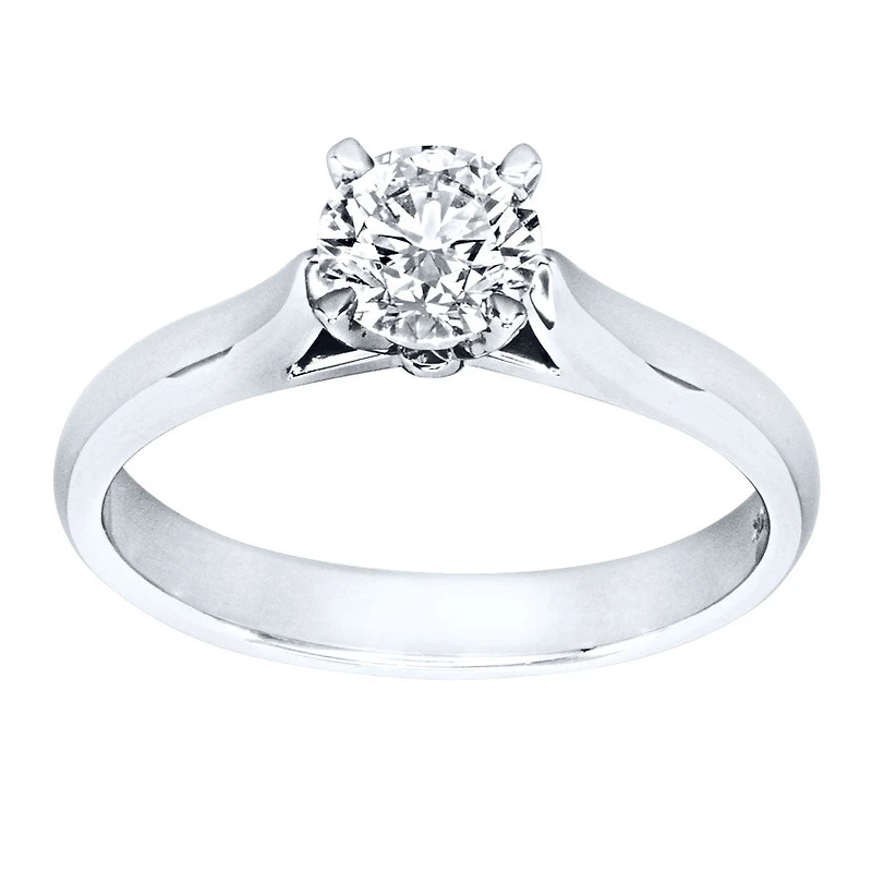 Lumina Ideal Cut Diamond Classic Solitaire Engagement Ring 19K Whit