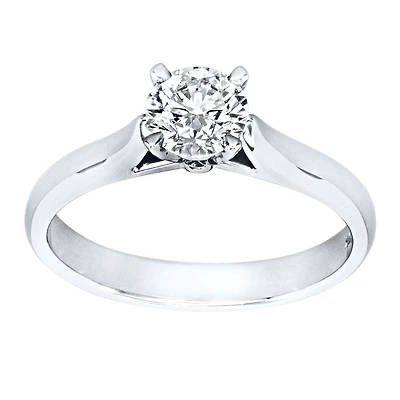 Lumina Ideal Cut Diamond Classic Solitaire Engagement Ring 19K Whit