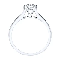 Lumina Ideal Cut Diamond Magnolia Solitaire Engagement Ring 18K Whi