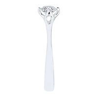 Lumina Ideal Cut Diamond Magnolia Solitaire Engagement Ring 18K Whi