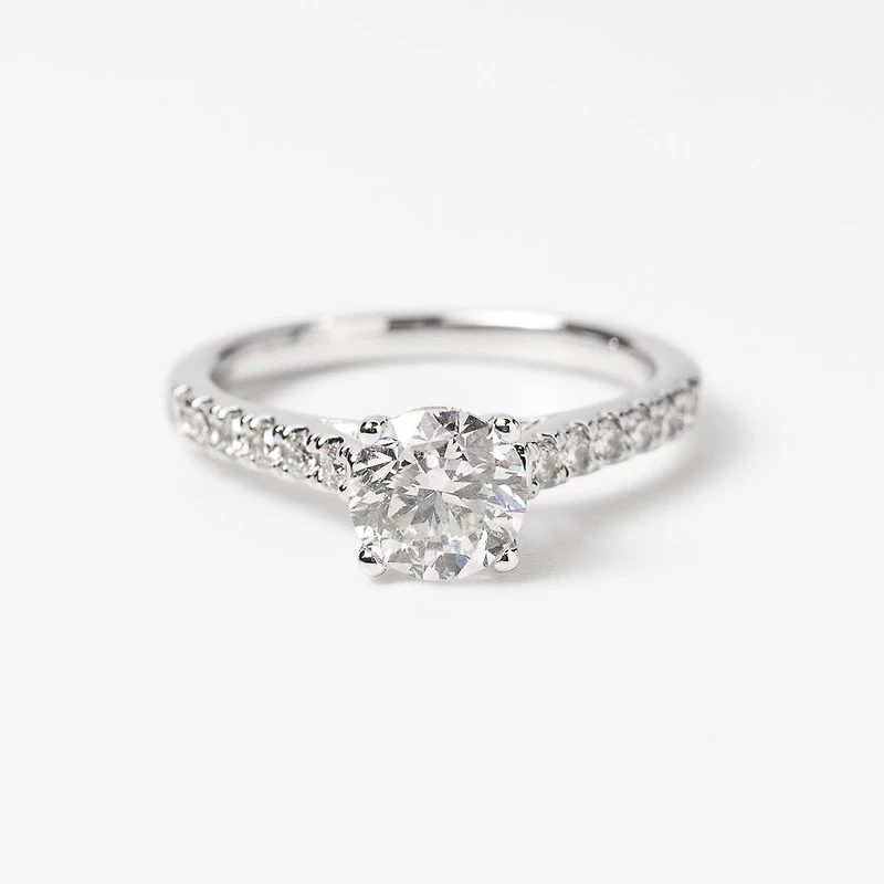 Diamond Engagement Ring 14K White Gold (1.25 ct tw)