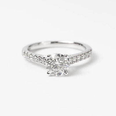 Diamond Engagement Ring 14K White Gold (1.25 ct tw)