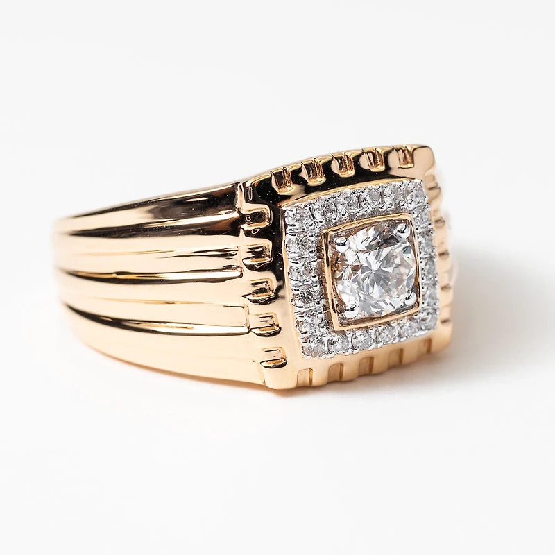 Gents Diamond Ring 10K Yellow Gold (0.70 ct tw)
