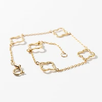 Flower Bracelet in 10K Yellow Gold