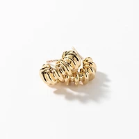 Bar Hoop Earrings In 10K Yellow Gold
