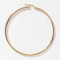 50mm Tube Hoop Earrings in 10K Yellow Gold