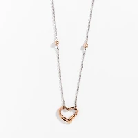 Rose Gold Heart Pendant Necklace
