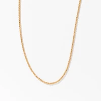 10K Yellow Gold Diamond Cut Square 1.2mm Wheat Chain (18")