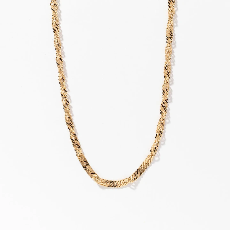 10K Yellow Gold 2.2mm Singapore Chain (18")