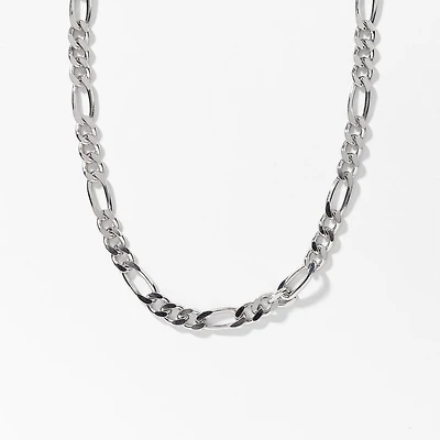 4mm Silver Figaro Chain (18”)