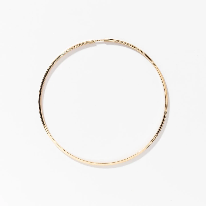 60mm Square Tube Flex Sleeper in 10K Yellow Gold