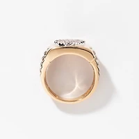 Men’s Diamond Cluster Ring 10K Yellow and White Gold (1.00ct tw)