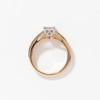 Princess Cut Diamond Engagement Ring 10K Yellow and White Gold (0.3