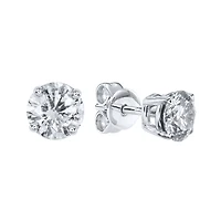 14K White Gold Solitaire Diamond Stud Earrings (1.00ct tw)