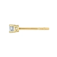Solitaire Diamond Stud Earrings in 14K Yellow Gold ( ct tw