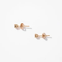 Solitaire Diamond Stud Earrings in 14K Yellow Gold (0.25 ct tw)