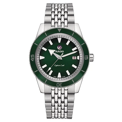 Rado Captain Cook Automatic Green Dial 42mm Watch| R32505313