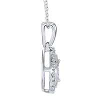 Miracle Mark Pear Shape Diamond Pendant Necklace in 10K White Gold (0.