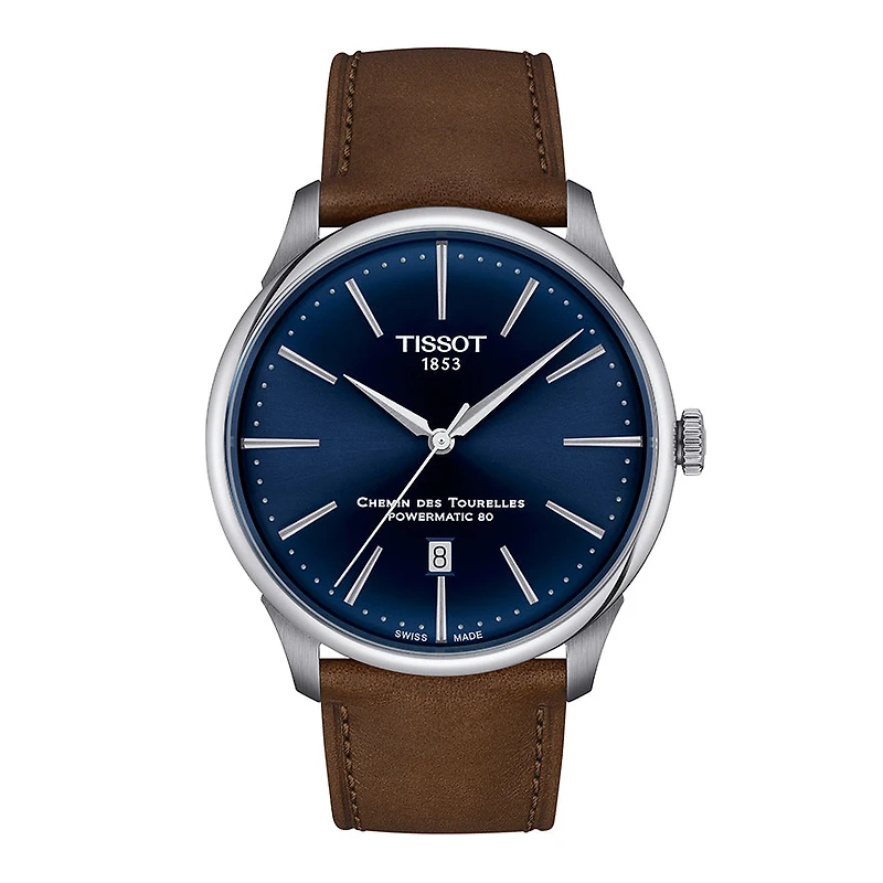 Tissot Chemin des Tourelles Powermatic 80 42mm Blue Dial | T1394071604