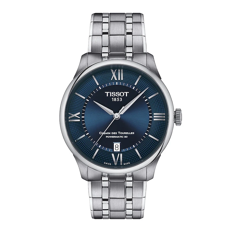 Tissot Chemin des Tourelles Powermatic 80 39mm Blue Dial | T1398071104