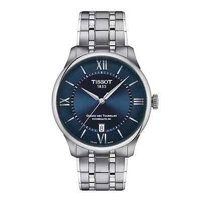 Tissot Chemin des Tourelles Powermatic 80 39mm Blue Dial | T1398071104
