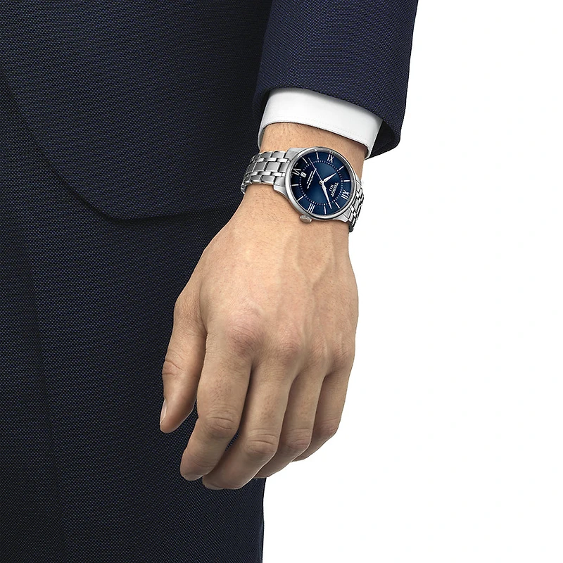 Tissot Chemin des Tourelles Powermatic 80 39mm Blue Dial | T1398071104