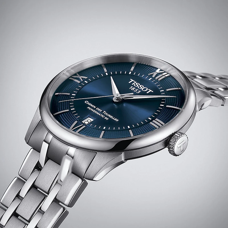 Tissot Chemin des Tourelles Powermatic 80 39mm Blue Dial | T1398071104