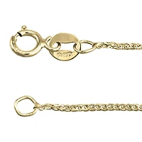 10K Yellow Gold Diamond Cut Square 0.7mm Wheat Chain (20")