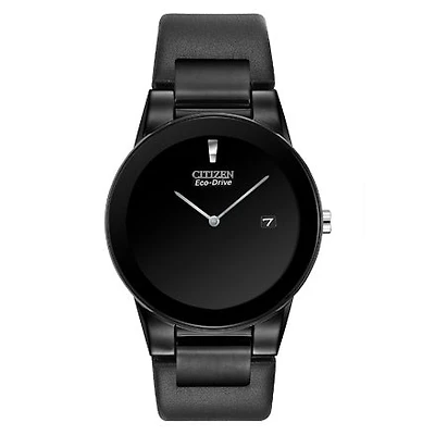 Citizen Men's Axiom Black Leather Strap Watch | AU1065-07E