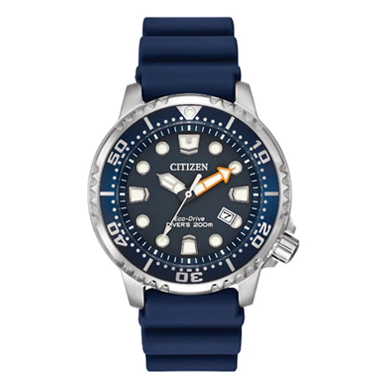 Citizen Men's Promaster Diver Eco-Drive Blue Dial Blue Rubber Strap Wa