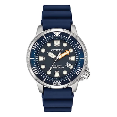 Citizen Men's Promaster Diver Eco-Drive Blue Dial Blue Rubber Strap Wa