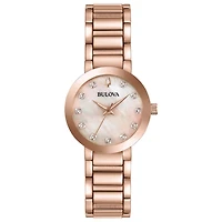 Bulova Women's Modern Diamond Rose Gold Tone Watch | 97P132