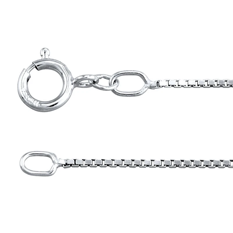 10K White Gold 0.80mm Box Chain (18")