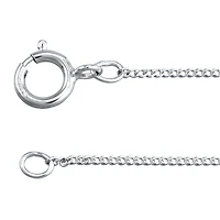 10K White Gold 1.00mm Curb Chain (16")