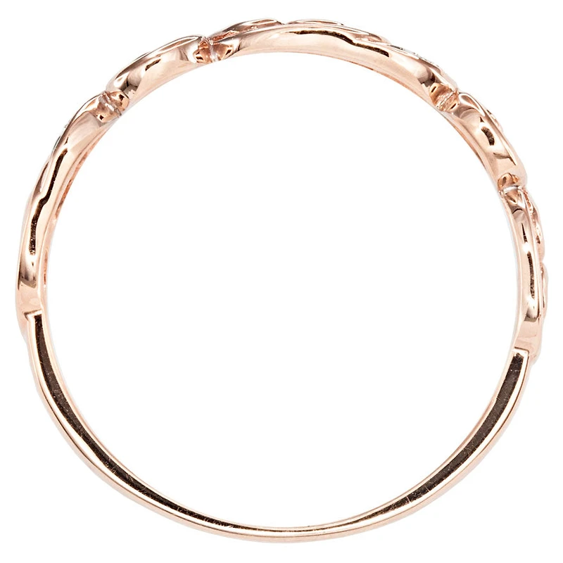 Fashion Diamond Ring 10K Rose Gold (0.023 ct tw)