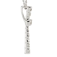 10K White Gold Diamond Cross Pendant (0.50ct tw)