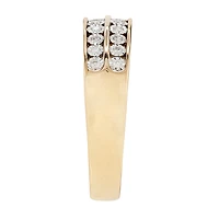 10K Yellow and White Gold Channel Set Double Row Diamond Anniversary B