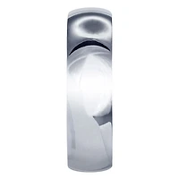 Low Dome Comfort Fit Wedding Band 14K White Gold (6MM)