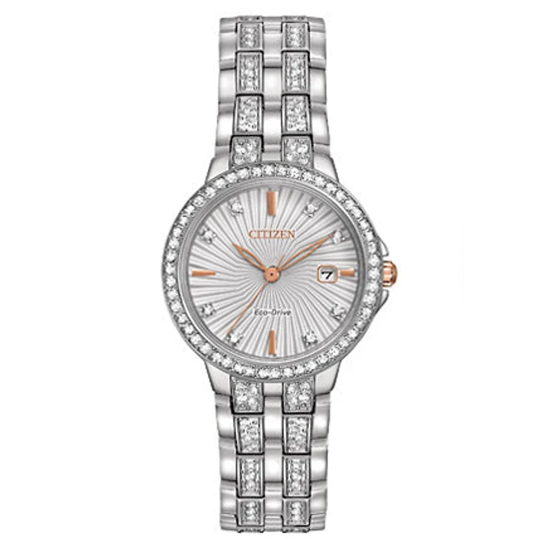 Citizen Women's Silhouette Crystal Eco-Drive Stainless Steel Watch | E