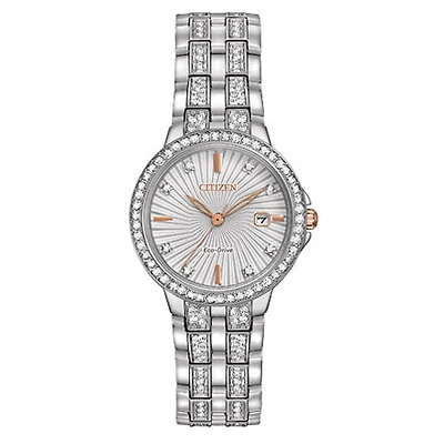 Citizen Women's Silhouette Crystal Eco-Drive Stainless Steel Watch | E