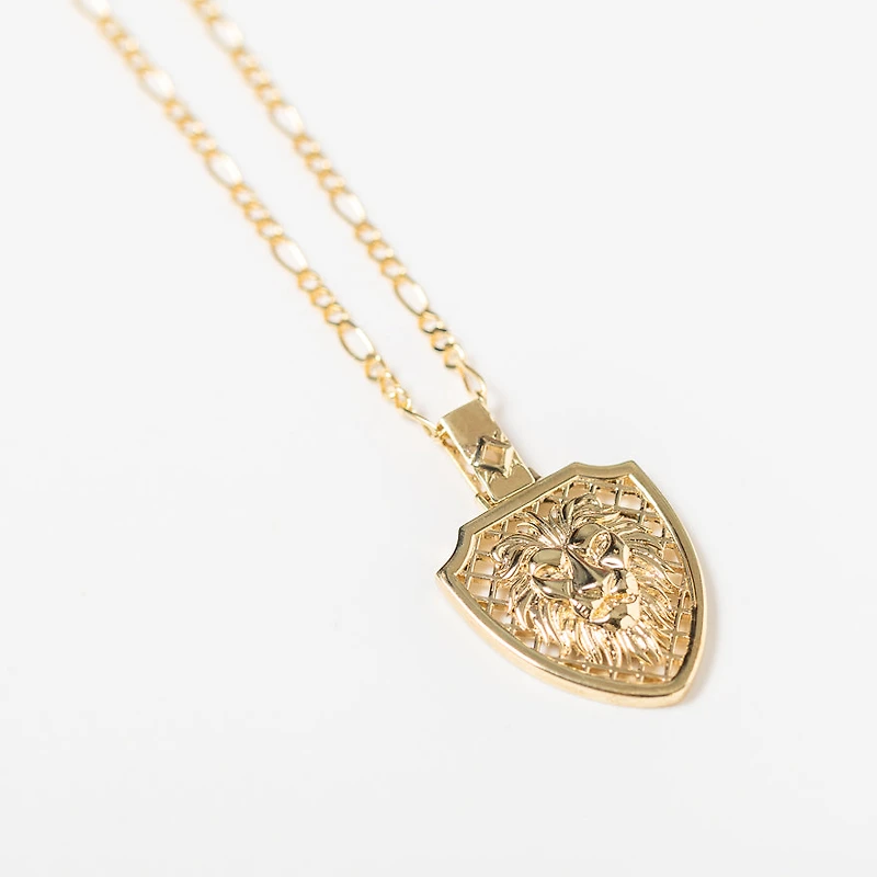 Lion Talisman Pendant in 10K Yellow Gold