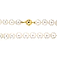 17” 9-9.5mm Pearl Necklace in 14K Yellow Gold