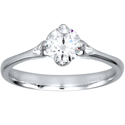 Lumina Ideal Cut Diamond Magnolia Solitaire Engagement Ring