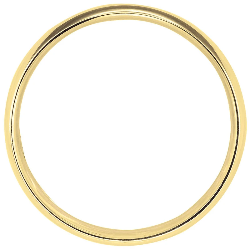 Low Dome Comfort Fit Wedding Band 14K Yellow Gold (2MM)