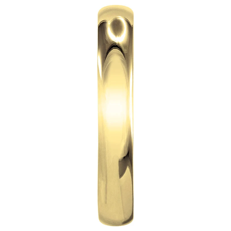 Low Dome Comfort Fit Wedding Band 14K Yellow Gold (3MM)