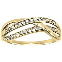 Multi-Strand Diamond Wedding Band 10K Yellow Gold (0.15ct tw)