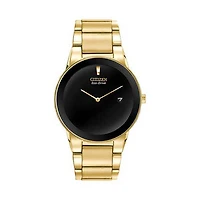 Citizen Men's Axiom Eco-Drive Gold-Tone Bracelet Watch | AU1062-56E