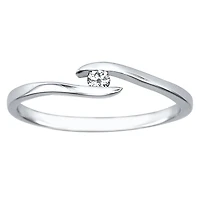 Solitaire Diamond Promise Ring 10K White Gold (0.05ct tw)