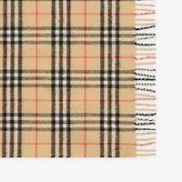 Check Wool Baby Blanket in Sand beige - Children | Burberry® Official